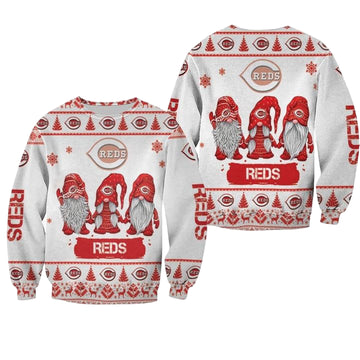 Christmas Gnomes Cincinnati Reds Ugly Sweater Christmas 3D Sweater ? Usalast