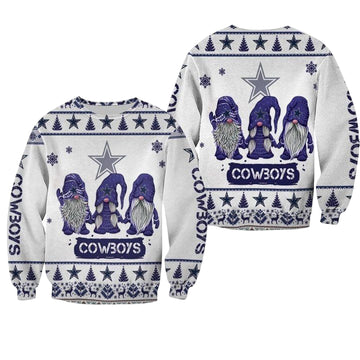 Christmas Gnomes Dallas Cowboys Ugly Sweater Christmas 3D Sweater ? Usalast