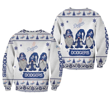 Christmas Gnomes Dodgers Ugly Sweater Christmas 3D Sweater ? Usalast
