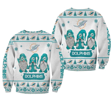 Christmas Gnomes Dolphins Ugly Sweater Christmas 3D Sweater ? Usalast