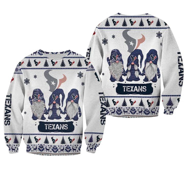 Christmas Gnomes Houston Texans Ugly Sweater Christmas 3D Sweater ? Usalast