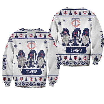 Christmas Gnomes Minnesota Twins Ugly Sweater Christmas 3D Sweater ? Usalast