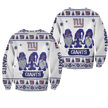 Christmas Gnomes New York Giants Ugly Sweater Christmas 3D Sweater ? Usalast