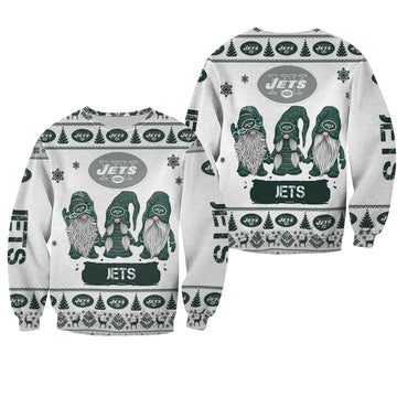 Christmas Gnomes New York Jets Ugly Sweater Christmas 3D Sweater ? Usalast