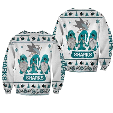Christmas Gnomes San Jose Sharks Ugly Sweater Christmas 3D Sweater ? Usalast