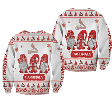 Christmas Gnomes St Louis Cardinals Ugly Sweater Christmas 3D Sweater ? Usalast