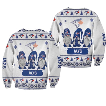 Christmas Gnomes Toronto Blue Jays Ugly Sweater Christmas 3D Sweater ? Usalast