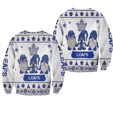 Christmas Gnomes Toronto Maple Leafs Ugly Sweater Christmas 3D Sweater ? Usalast