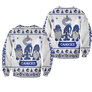 Christmas Gnomes Vancouver Canucks Ugly Sweater Christmas 3D Sweater ? Usalast