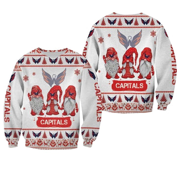 Christmas Gnomes Washington Capitals Ugly Sweater Christmas 3D Sweater ? Usalast