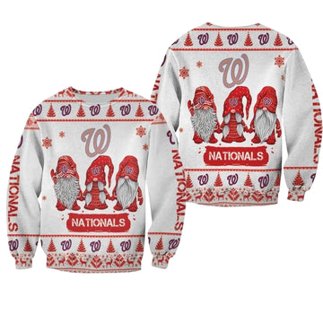 Christmas Gnomes Washington Nationals Ugly Sweater Christmas 3D Sweater ? Usalast