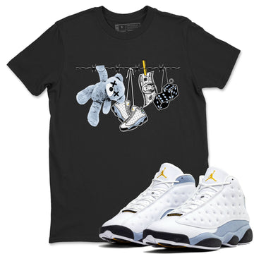 Clothesline Sneaker Tees - Air Jordan 13 Blue Grey