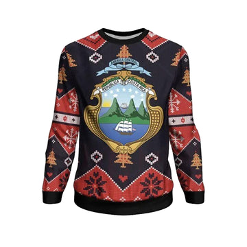 Costa Rica Christmas Sweater ? Santa Claus Ho Ho Ho ? Bn1810 ? Usalast