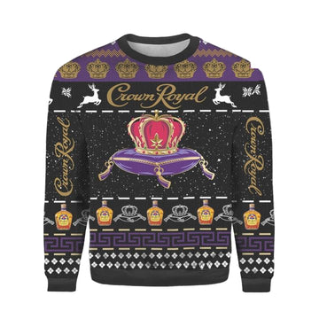 Crown Royal Wine Lovers Crown Royal 3d Ugly Christmas Sweater ? Usalast