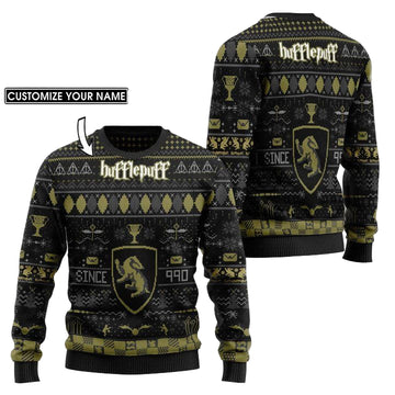 Custom Name Harry Potter Hufflepuff Ugly Sweater ? Usalast