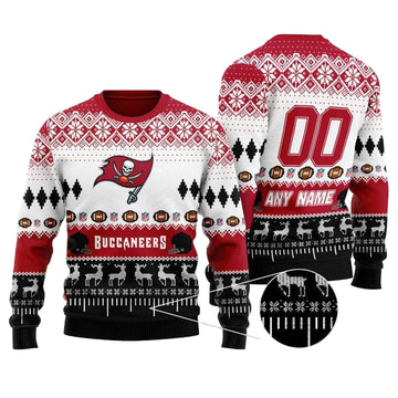 Custom Name Number Nfl Chicago Bears Playing Field Ugly Christmas Sweater ? Usalast