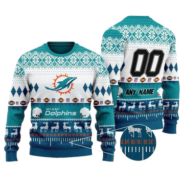 Custom Name Number Nfl Minnesota Vikings Playing Field Ugly Christmas Sweater ? Usalast