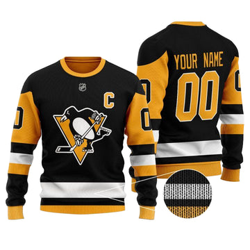 Custom Name Number Pittsburgh Penguins Nhl Black 3D Sweater ? Usalast