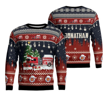 Custom Name Sheldon South Carolina Sheldon Fire Department Christmas Sweater 3D ? Usalast