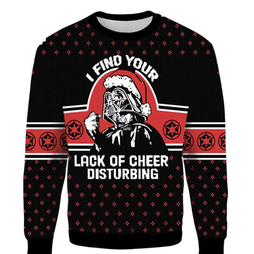 Darth Vader Star Wars I Find Your Lack of Cheer Disturbing Ugly 3D Xmas Sweater ? Usalast