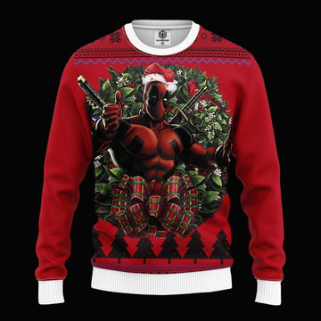 Deadpool Noel Marvel Ugly Christmas Sweater Thanksgiving Gift ? Usalast