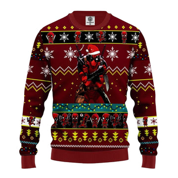 Deadpool Ugly Christmas Sweater Red 1- Amazing Gift Idea Thanksgiving Gift ? Usalast