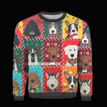 Dog Face Christmas Ugly 3D Sweater ? Usalast