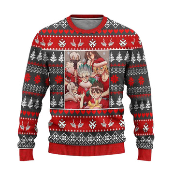 Dr Stone Anime Ugly Christmas Sweater Custom Xmas Gift ? Usalast