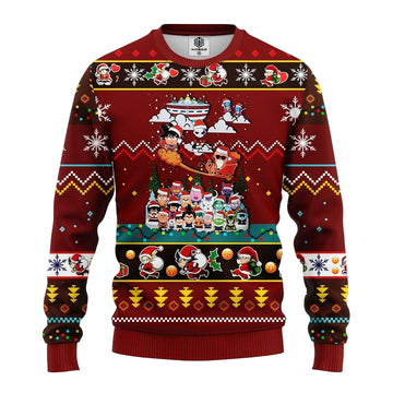 Dragon Ball Anime Ugly Christmas Sweater Red Brown 1 Amazing Gift Idea Thanksgiving Gift ? Usalast