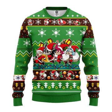 Dragon Ball Kid Ugly Christmas Sweater Brown Green 1 Amazing Gift Idea Thanksgiving Gift ? Usalast