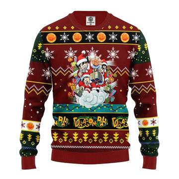 Dragon Ball Ugly Christmas Sweater Red Brown 1 Amazing Gift Idea Thanksgiving Gift ? Usalast