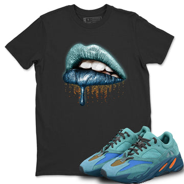 Dripping Lips Unisex Tops - Yeezy 700 Faded Azure