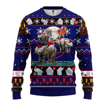 Elephant Noel Ugly Christmas Sweater Blue 1 Amazing Gift Idea Thanksgiving Gift ? Usalast