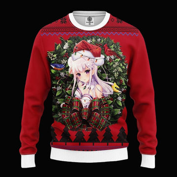 Emilia Purple Haired Re Zero Noel Mc Ugly Christmas Sweater Thanksgiving Gift ? Usalast