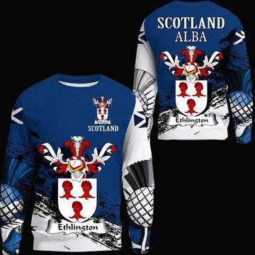 Ethlington Scottish Family Crest Scotland Special Sweater A7 ? Usalast