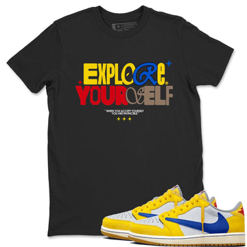 Explore Yourself Sneaker Tees - Air Jordan 1 Travis Scott Canary