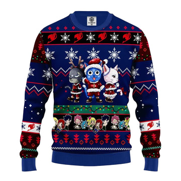 Fairy Tail Anime Christmas Sweater Blue 1 Amazing Gift Idea Thanksgiving Gift ? Usalast