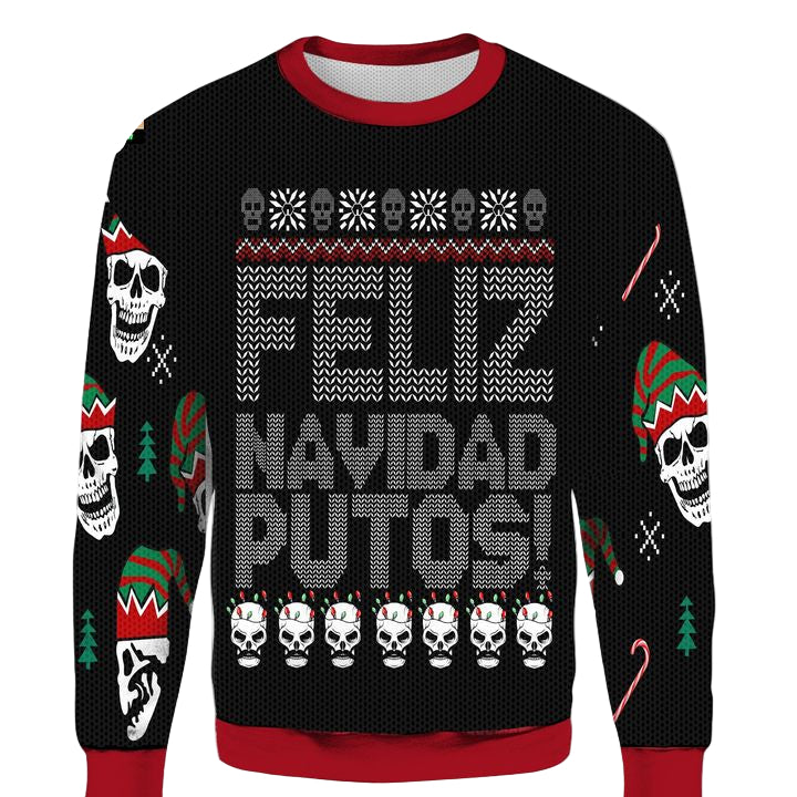 Feliz Navidad Putos Chrismas 2022 Ugly 3D Sweater ? Usalast