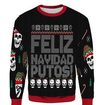 Feliz Navidad Putos Chrismas 2022 Ugly 3D Sweater ? Usalast