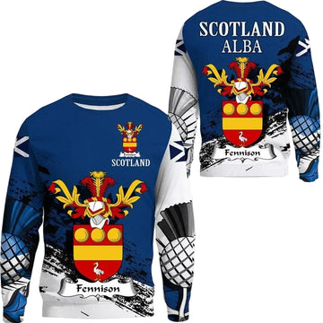 Fennison Scottish Family Crest Scotland Special Sweater A7 ? Usalast