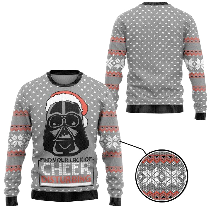 Find Your Lack Of Cheer Disturbing Darth Vader Christmas Sweater ? Usalast
