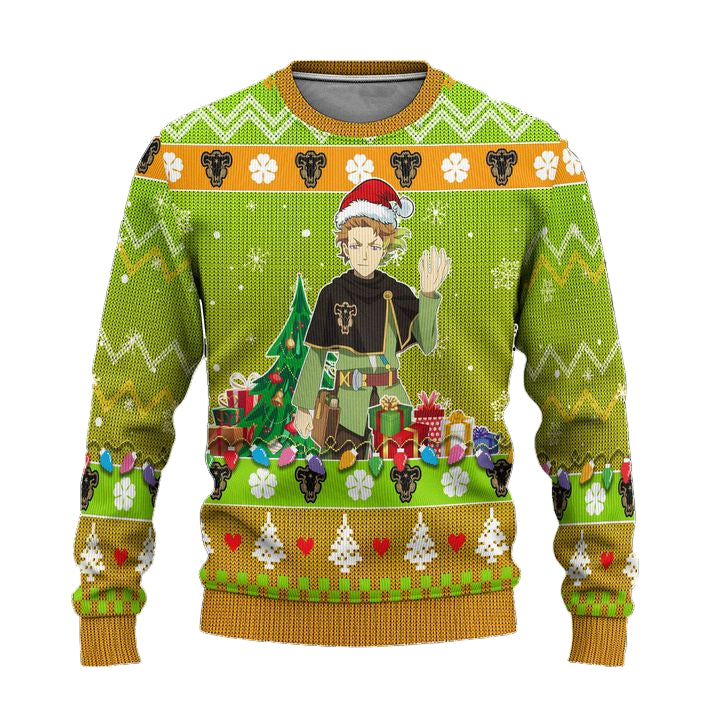 Finral Roulacase Anime Ugly Christmas Sweater Black Clover Xmas Gift ? Usalast