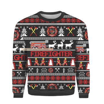 Firefighter Ugly 3D Christmas Sweater ? Usalast