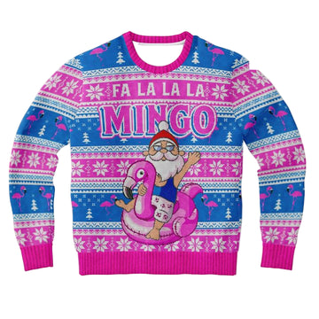 Flamingo Xmas Santa Bird Camping 3d Ugly Christmas Sweater ? Usalast