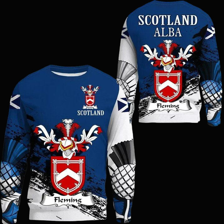 Fleming Scottish Family Crest Scotland Special Sweater A7 ? Usalast