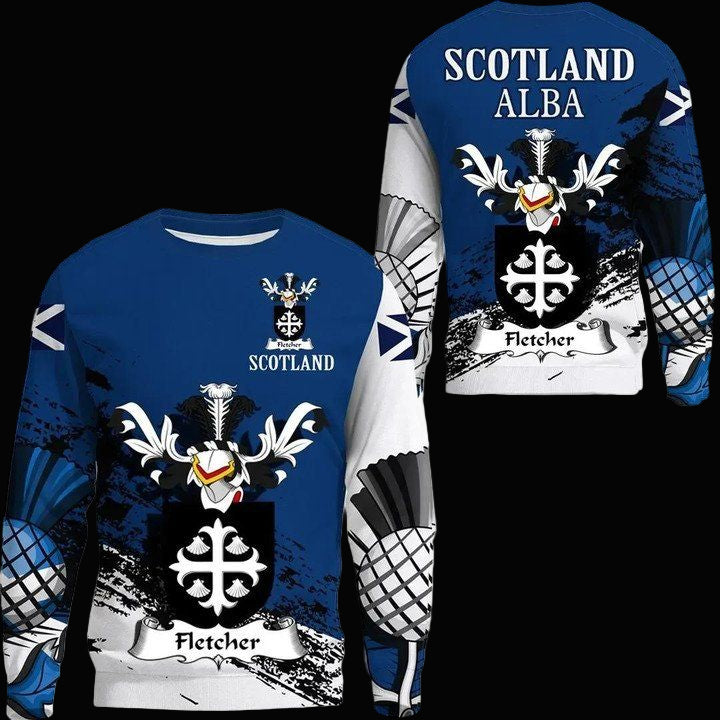 Fletcher Scottish Family Crest Scotland Special Sweater A7 ? Usalast