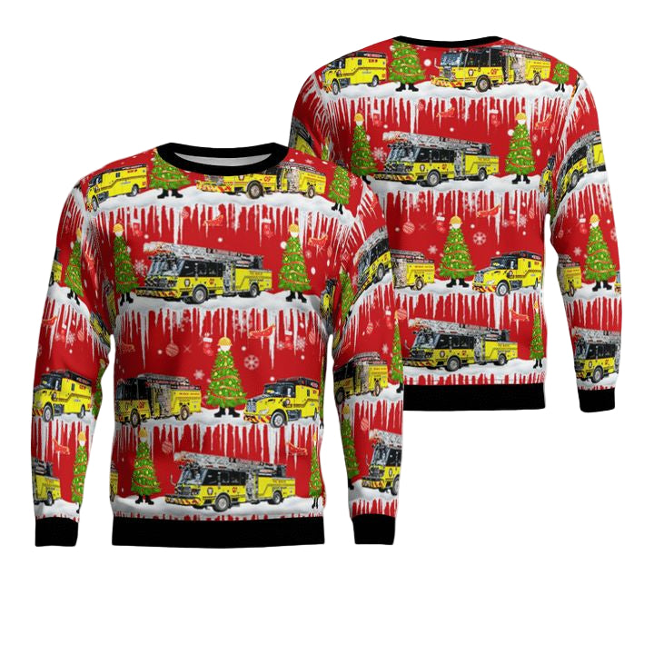 Florida Hillsborough County Fire Department Christmas Sweater 3D ? Usalast