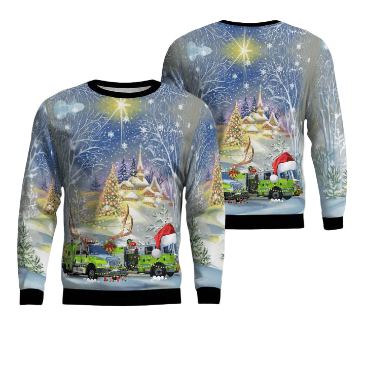 Florida Miami-Dade Fire Rescue Department Christmas Sweater 3D ? Usalast