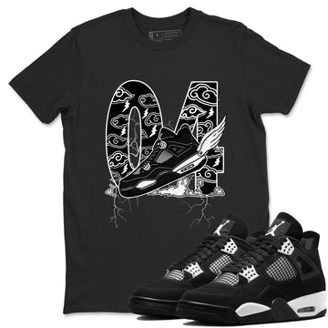 Fly To The Clouds Sneaker Tees - Air Jordan 4 White Thunder