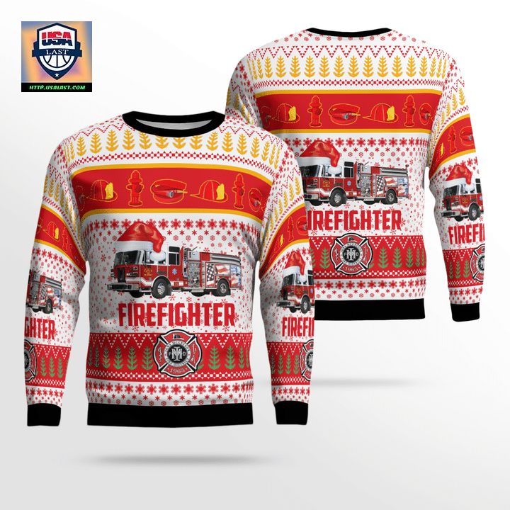 Fort Myers Lee County Florida Iona McGregor Fire Protection Rescue Service District Christmas Sweater 3D ? AK01 ? Usalast